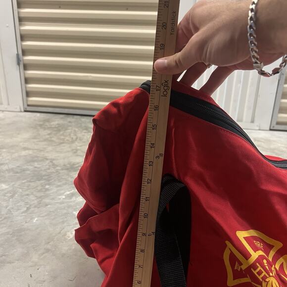 American Firewear Firefighter Red Duffle Bag Fire Gear 28x17x17 Large - Picture 4 of 6